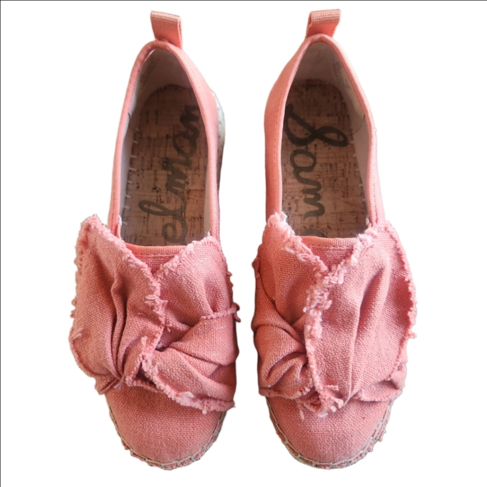 Sam Edelman Pink Canvas Espadrille Slip-Ons